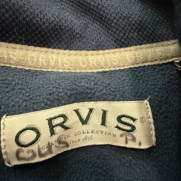 Orvis Bonded Mesh Full Zip Fleece Jacket Men's Medium Blue Gray Fishing 1522009 - Picture 4 of 10